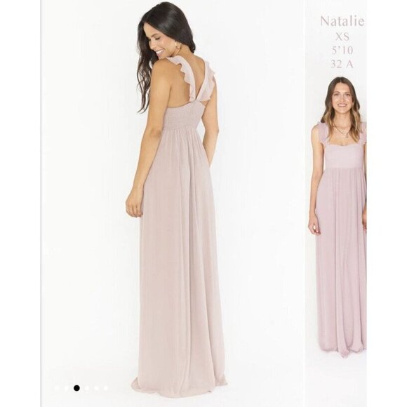 Show Me Your Mumu June Maxi Rustic Mauve Chiffon NWT XL Wedding Bridesmaid N - Picture 9 of 16